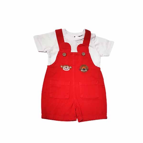 Babies Red & White Safari Dungaree Set | Buy Online in South Africa ...