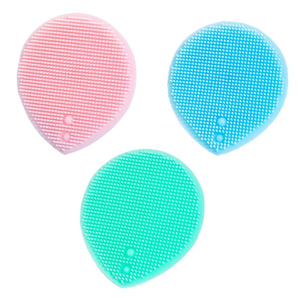 3 Pieces Baby bath brush/baby silicone shampoo brush/massage brush