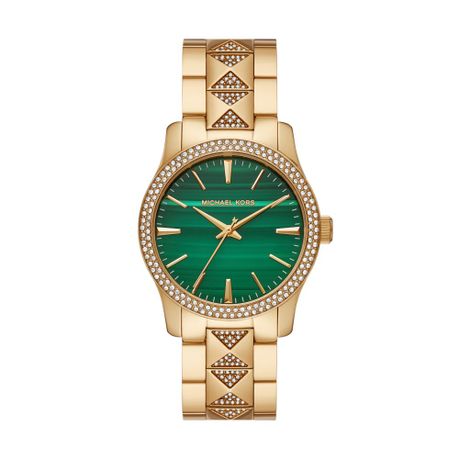 Michael Kors Runway Womens Gold Stainless Steel Watch-MK7390 Image