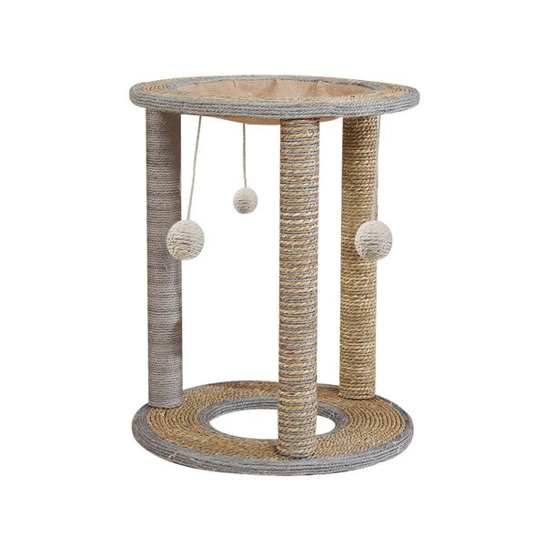 Mix Box Cat Tree Tower with 3 Sisal Rope Scratching Post(55cm high)