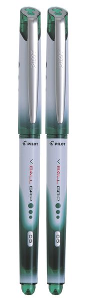 Pilot BLN-VBG V Ball Grip Fine 0.5 Liquid Ink Pen Pack of 2 - Green