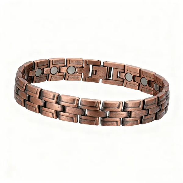 Men's Magnetic Copper Bracelet: Minimalist Vintage Style