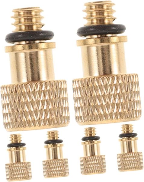 6pcs American to English Valve Adapter for Bike Pump Copper Inflatable