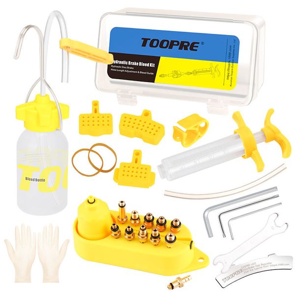 Toopre Premium Bicycle Disc Brake Bleed Kit with Brass Connectors