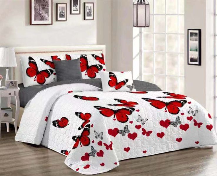Classic Quilted Bedspread 5 Piece w
