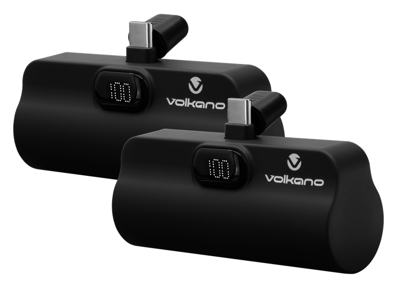 Volkano 2-Pack 5000mAh Certified Type-C Fast Charging Power Banks