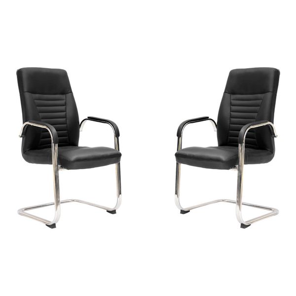 Set Of 2 Modern High Back Ergonomic Leather Office Chair 708