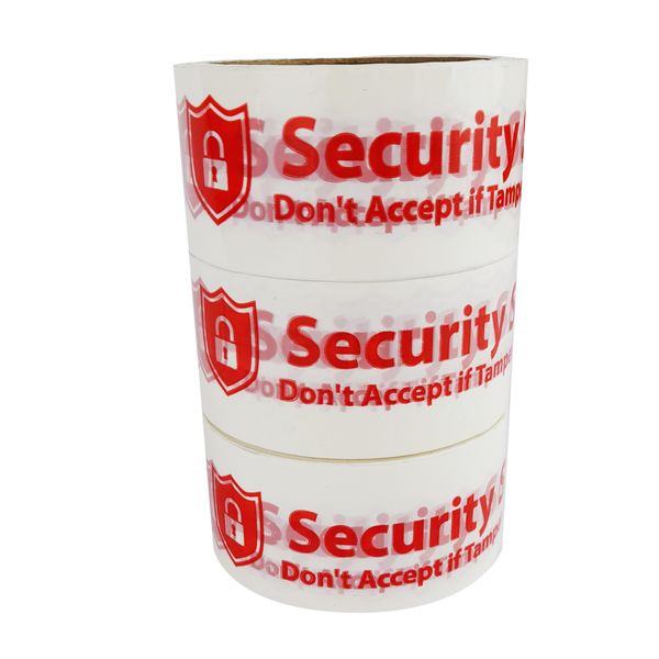 Alberton Labels - Security Seal Tape 48mm x 50m Packaging Tape - 3 Pack