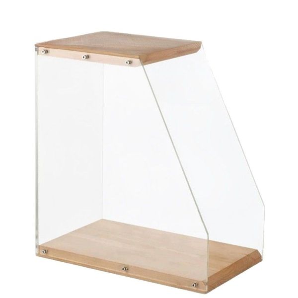 Wooden Record Rack, Tape Storage Box, Household Transparent Record Rack