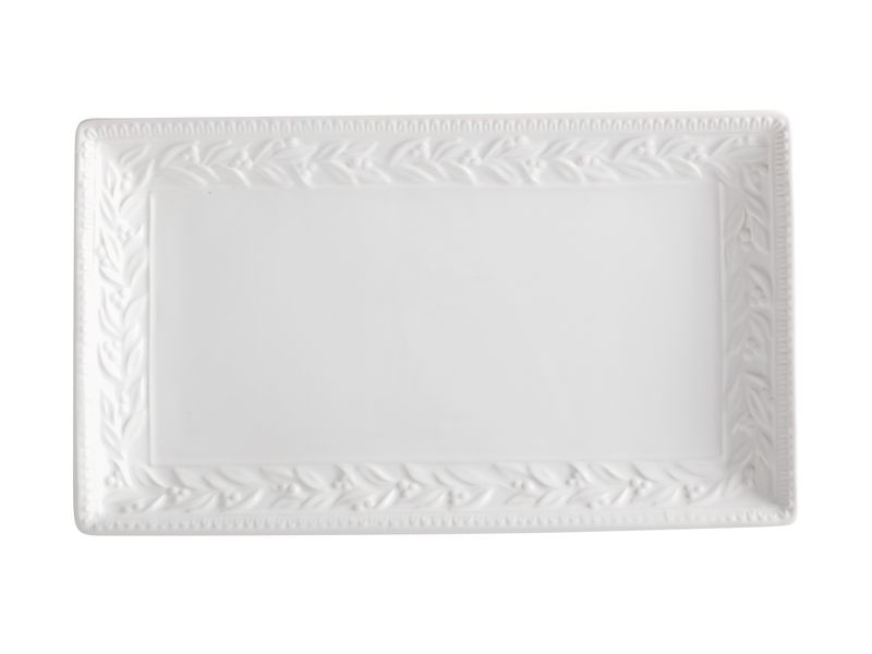 Casa Domani -Leccino Rectangular Platter 43X25cm - White