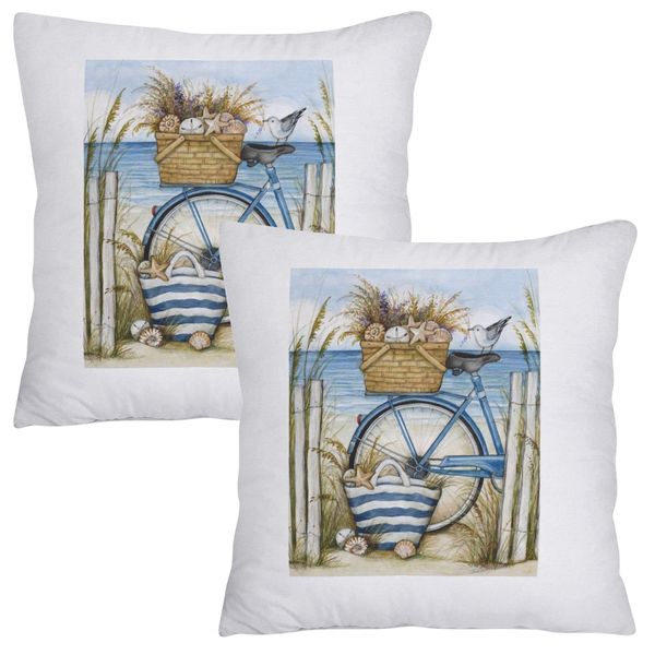 Scatter Cushion Cover Set - Beach Bike