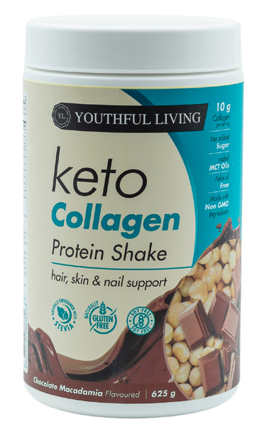 Youthful living Keto Collagen Shake Chocolate Macadamia 625g