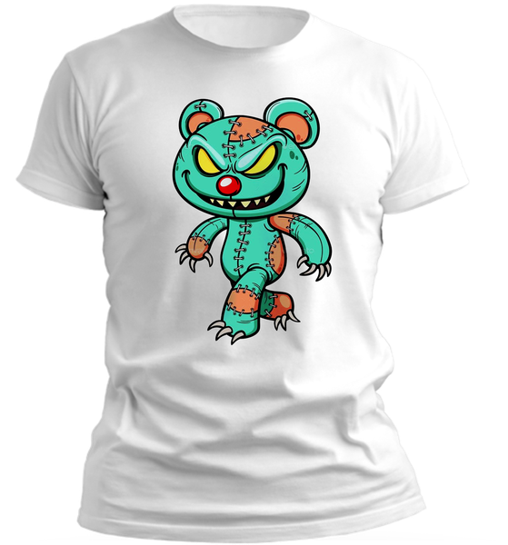 PepperSt Men's White T-Shirt - Evil Teddy