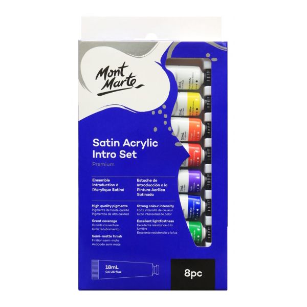 Mont Marte Satin Acrylic Intro Set : 8 x 18ml