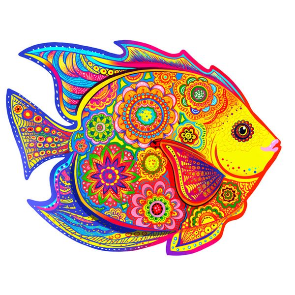 Wooden Fish Jigsaw Puzzle Game A5