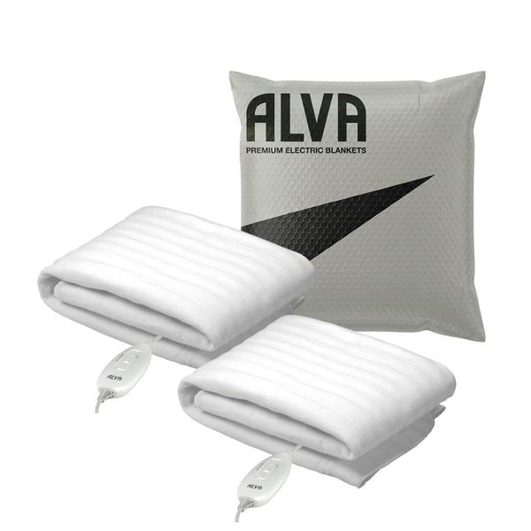 ALVA 2 Pack of Single Tie-Down Electric Blanket 75x150 | Single Controller