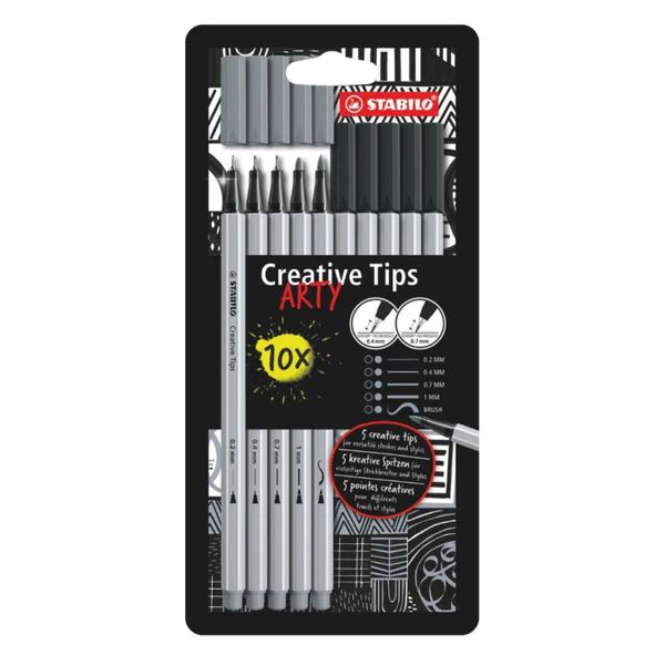 STABILO 10 Piece Creative Tips Arty Blister Pack