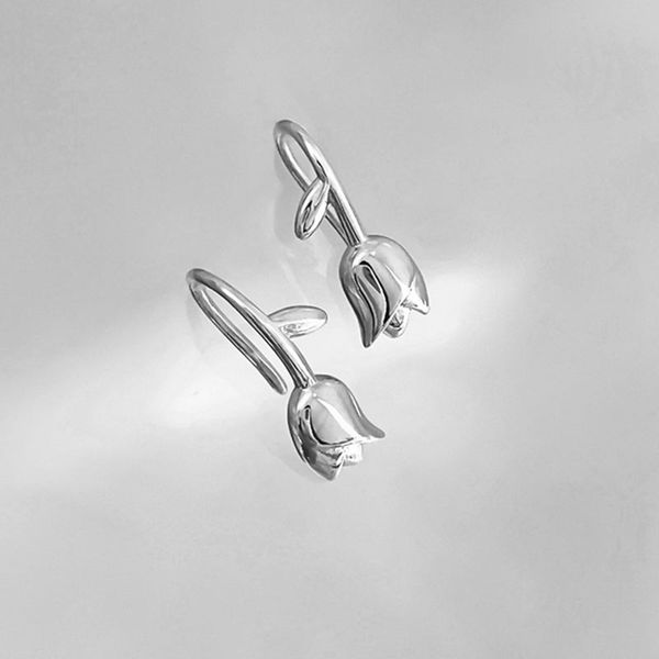 Hanging Tulip Shape Stud Earrings