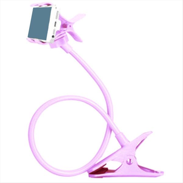 Mobile Phone Flexible Lazy Holder Adjustable Cell Clip Stand Black