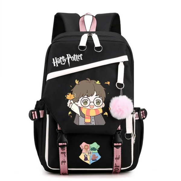 Student Schoolbag Harry Potter Canvas Backpack Cartoon Luna Lovegood Chibi