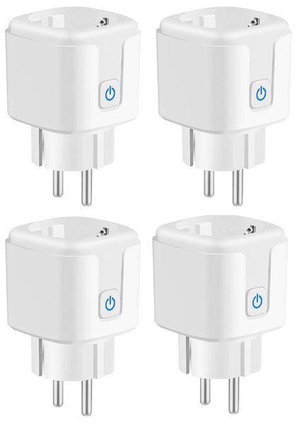 ANCON Tuya WiFi Smart Power Plug with Power Meter - 4 Pack