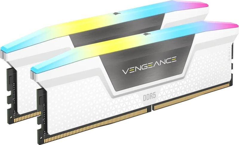 Corsair VENGEANCE RGB DDR5 32GB (2x16GB) 6000MT/s CL36 Desktop RAM - White
