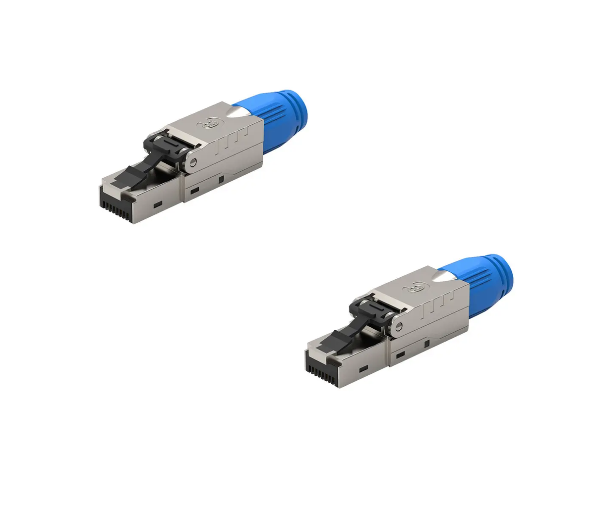 2 Piece RJ45 Cat 8 Ethernet Plug Keystone Jack 40G 2000MHz Shield Toolless