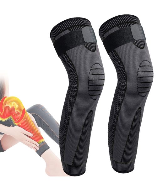 Compression Leg Sleeves Mugwort Full Leg Heating Knee Brace