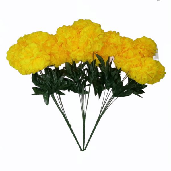 Artificial Flowers 3 Piece Yellow