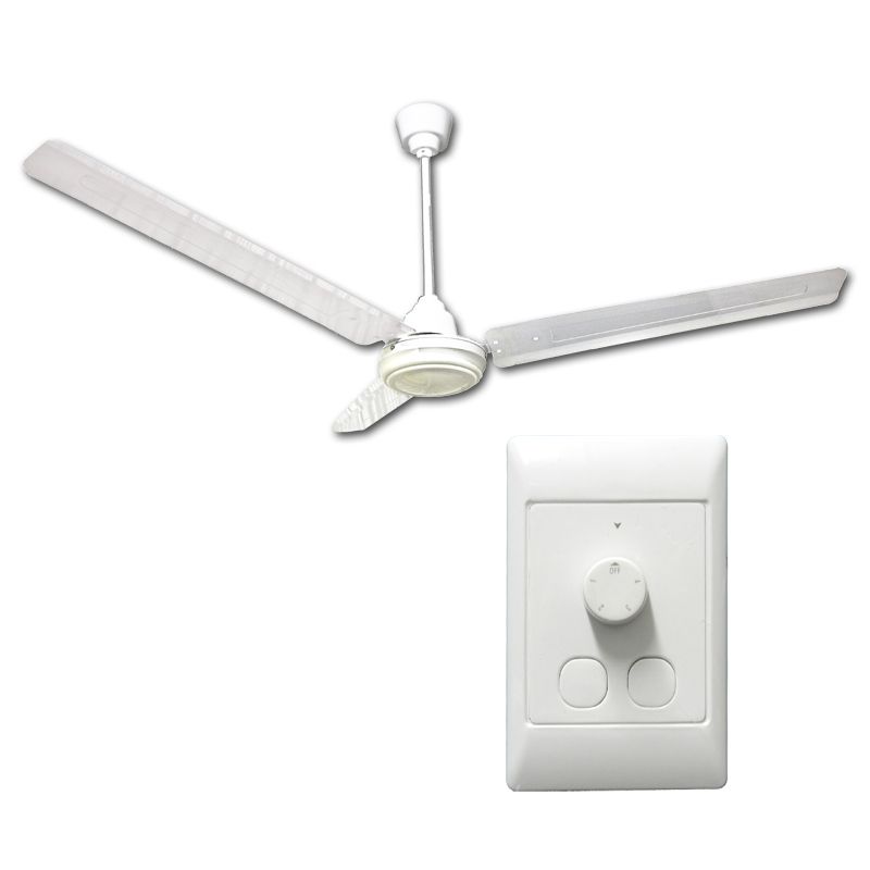 LCF Ceiling Fan - SABS Approved, White, Aluminium Blades 1400mm | Buy