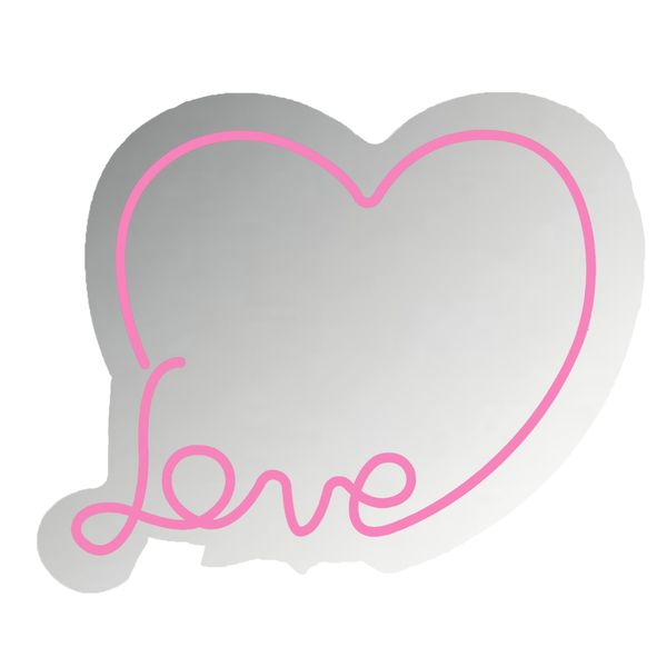 Love Neon Mirror, Cute Makeup Mirror with Led Light.