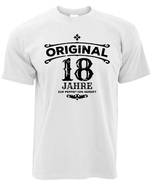 Original 18 JAHRE 18th Birthday German Gift TShirt White