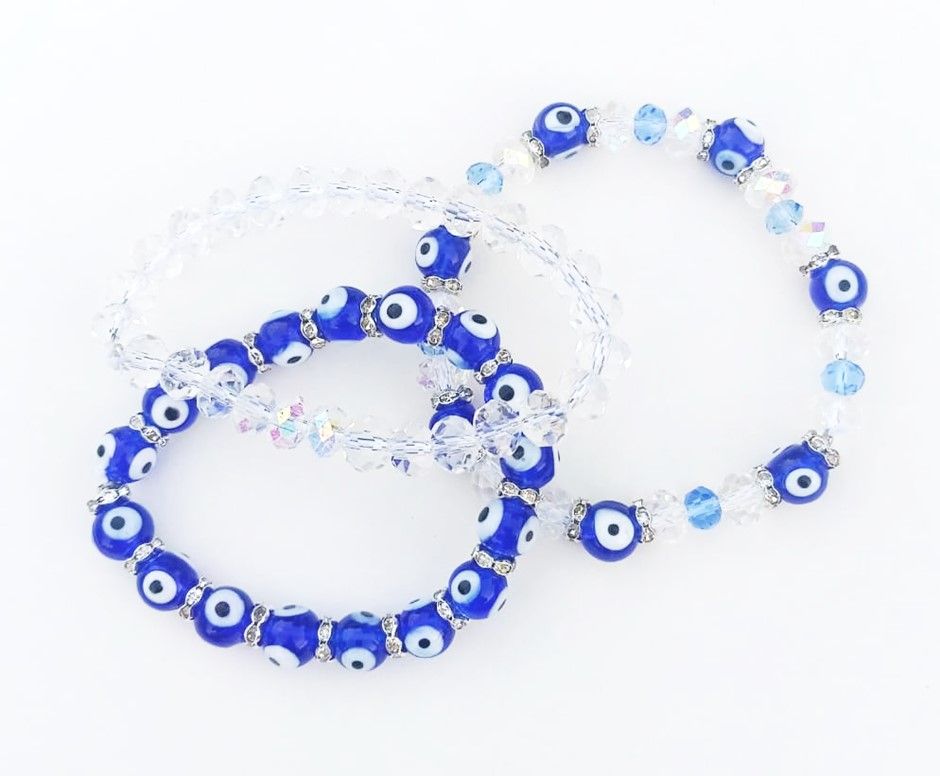 Dark Blue Evil Eye Set Of 3 Bracelets EM34 Shop Today. Get it