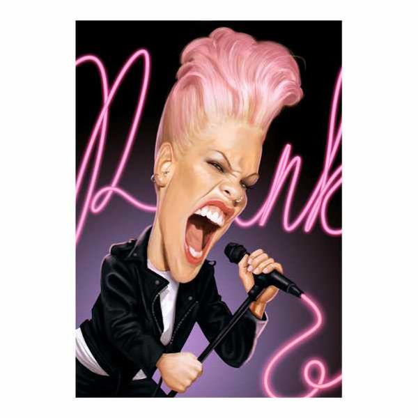 P!NK Caricature Abstract - A1 Poster