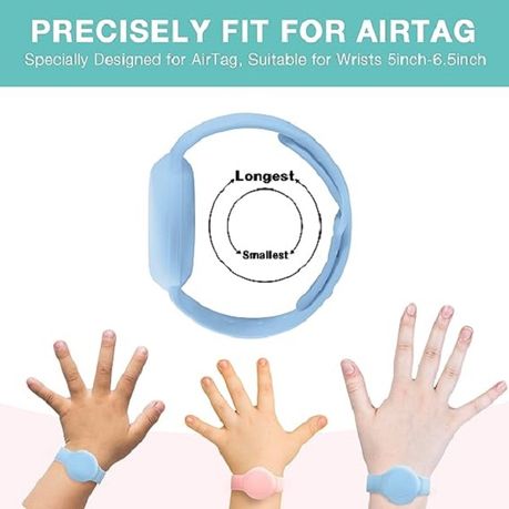 2 Pack Airtag Wristband Compatible with Apple AirTag,Soft