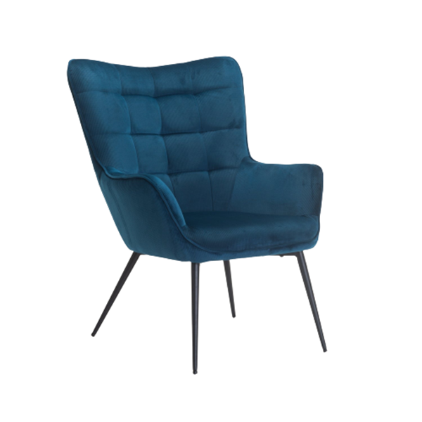 Bjorn Velvet Chair - Navy