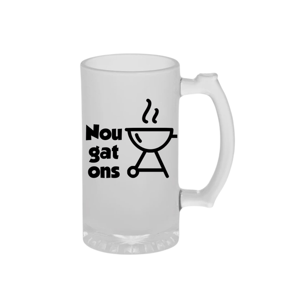 Nou Custom printed Frosted Beer glass