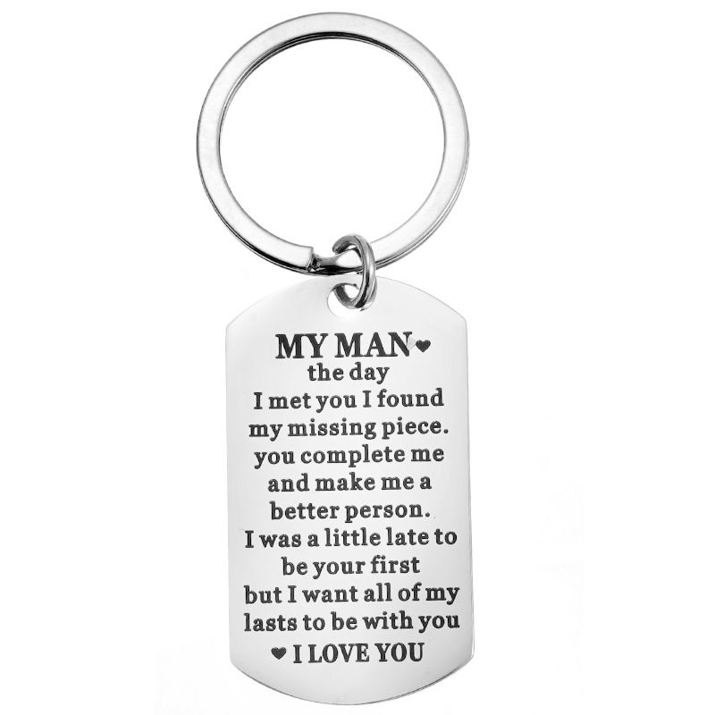 My Men, New Men's Lover Gift Letter Key Ring Military Brand Stainless ...