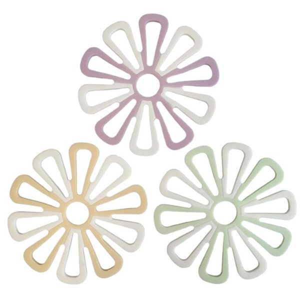 3 Pieces Heat Resistant Silicon Mat Trivet Hot Pot Base