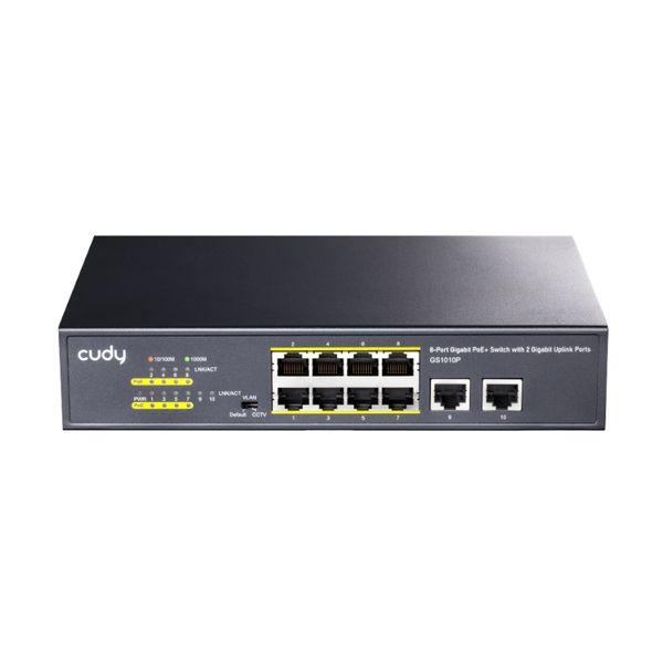 Cudy 8-Port Gbe Pse|2-Port Gbe Upl|Unmanaged Poe+ Switch 120W