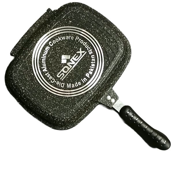 Sonex Double Grill Pan - 30cm Aluminum Die-Cast Marble Coated