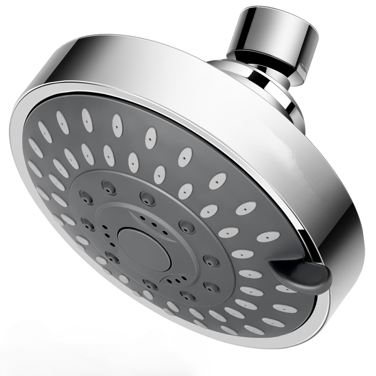 Pressure Shower Head, Bathroom Showerhead 5 Spray Setting Rain Shower Head