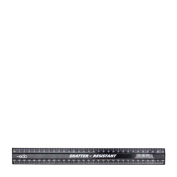 Edo - 30cm Ruler - Black x 8