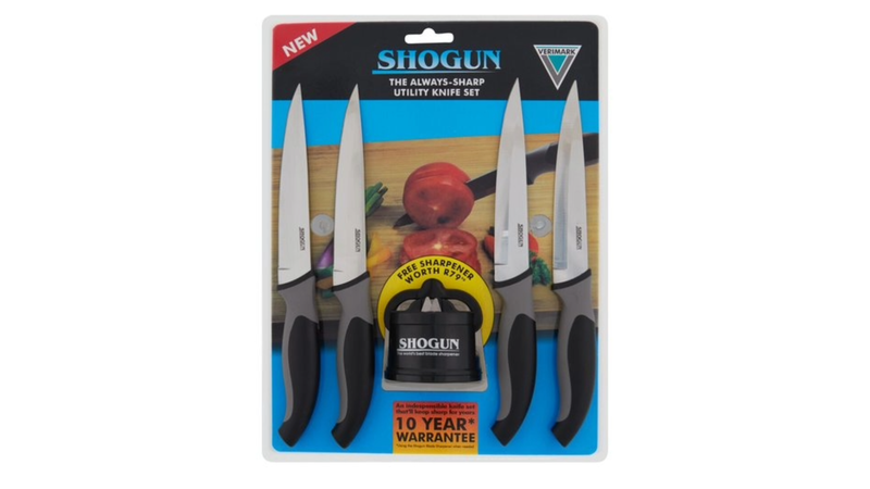 Shogun Knife And Sharpener Set