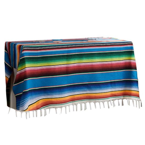 Home Decor Mexican Bohemian Style Wrap Around Throw Blanket - 150x215cm