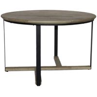 Wooden Round Coffee Table - 71 x 44.5cm