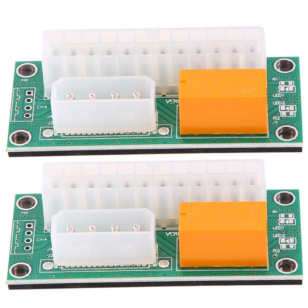 2 Pack Dual PSU Power Adapter, 24 Pin to Molex 4Pin for BTC Miner