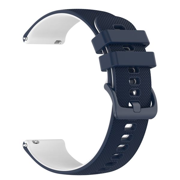 20mm Sports Watch Strap Compatible with Samsung/Huawei/Garmin - Navy &amp;White