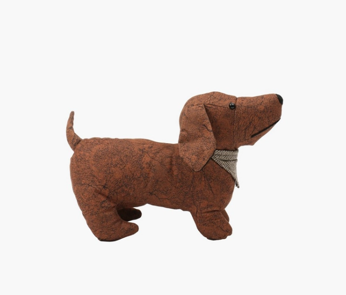 Mini Dachshund with Scarf Door Stop