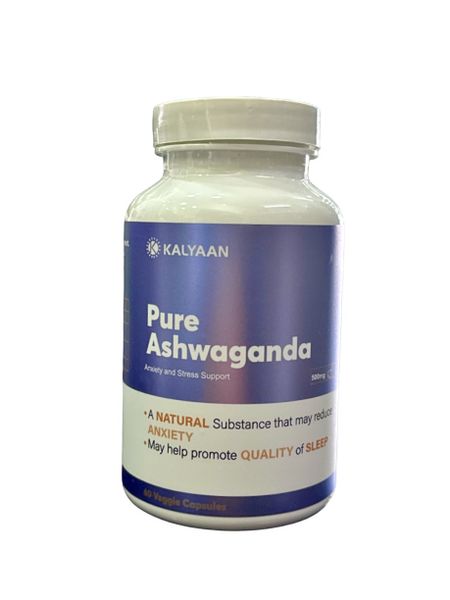 Pure Ashwaganda 500mg - 60 veggie caps